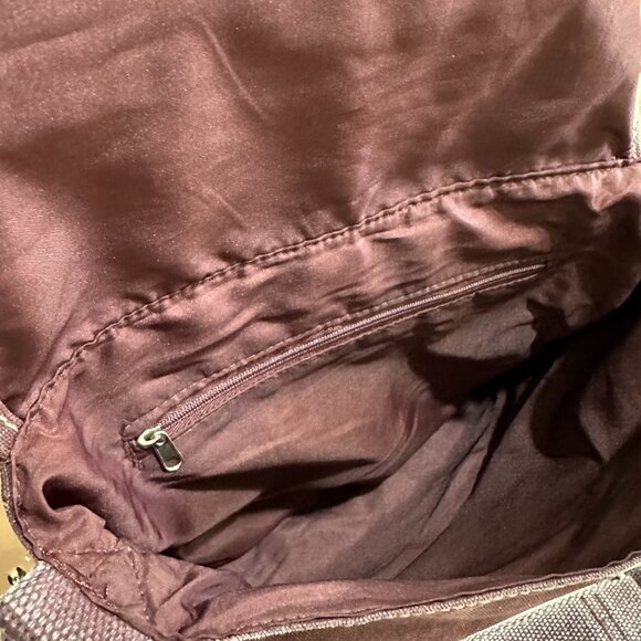 Purple Crossbody Bag with Buckle Accents - Picture 6 of 12